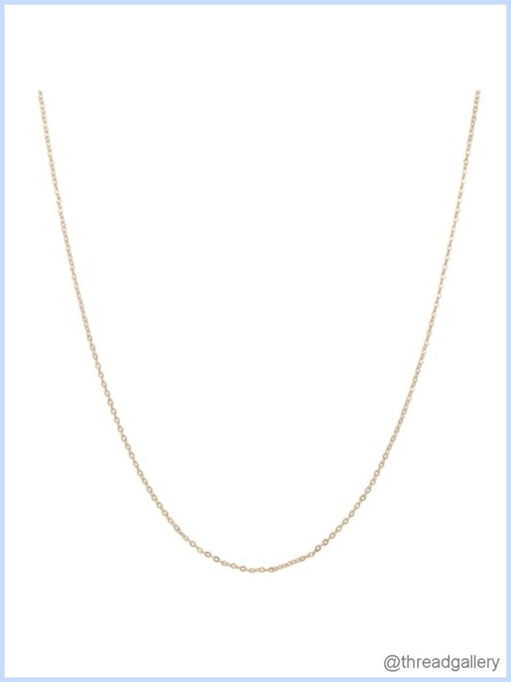 14K Solid Gold Rope Necklace 14in Hypoallergenic Chain for Women